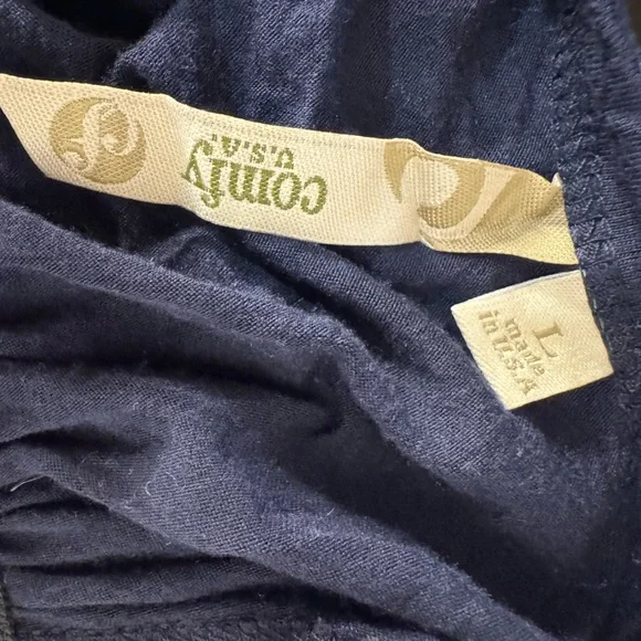 Navy Blue Empire Waist Tank sundress Dress With Embellished back Large - Picture 5 of 7